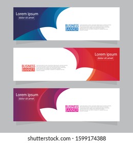 Vector abstract design web banner template. Web Design Elements - Header Design. Abstract geometric web banner template on grey background.Modern banner.