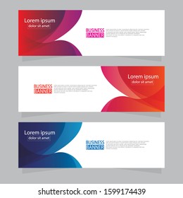 Vector abstract design web banner template. Web Design Elements - Header Design. Abstract geometric web banner template on grey background.Modern banner.