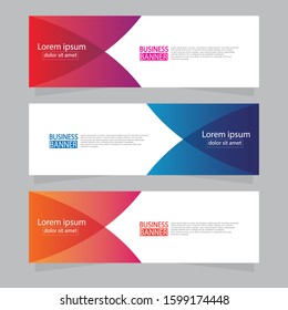Vector abstract design web banner template. Web Design Elements - Header Design. Abstract geometric web banner template on grey background.Modern banner.