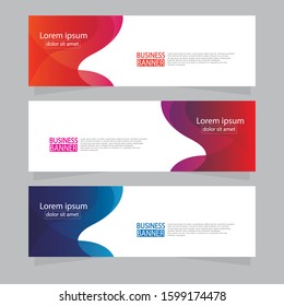 Vector abstract design web banner template. Web Design Elements - Header Design. Abstract geometric web banner template on grey background.Modern banner.