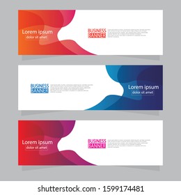 Vector abstract design web banner template. Web Design Elements - Header Design. Abstract geometric web banner template on grey background.Modern banner.