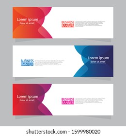 Vector abstract design web banner template. Web Design Elements - Header Design. Abstract geometric web banner template on grey background.Modern banner.