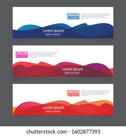Vector abstract design web banner template. Web Design Elements - Header Design. Abstract geometric web banner template on grey background.Modern banner.