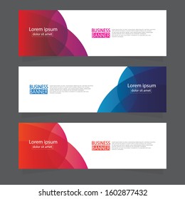 Vector abstract design web banner template. Web Design Elements - Header Design. Abstract geometric web banner template on grey background.Modern banner.