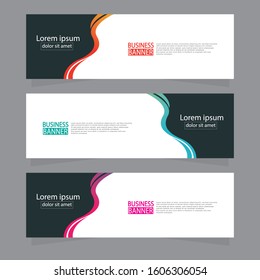 Vector abstract design web banner template. Web Design Elements - Header Design. Abstract geometric web banner template on grey background.Modern banner.