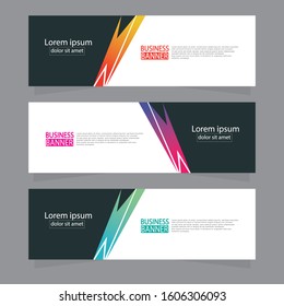 Vector abstract design web banner template. Web Design Elements - Header Design. Abstract geometric web banner template on grey background.Modern banner.