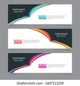 Vector abstract design web banner template. Web Design Elements - Header Design. Abstract geometric web banner template on grey background.Modern banner.