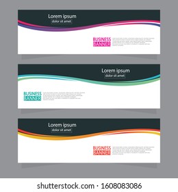Vector abstract design web banner template. Web Design Elements - Header Design. Abstract geometric web banner template on grey background.Modern banner.