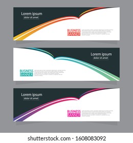 Vector abstract design web banner template. Web Design Elements - Header Design. Abstract geometric web banner template on grey background.Modern banner.