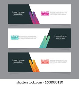 Vector abstract design web banner template. Web Design Elements - Header Design. Abstract geometric web banner template on grey background.Modern banner.