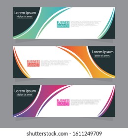 Vector abstract design web banner template. Web Design Elements - Header Design. Abstract geometric web banner template on grey background.Modern banner.