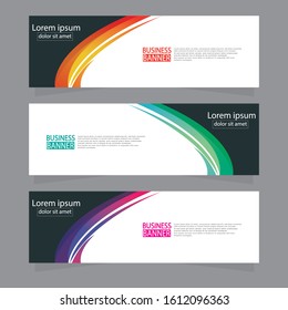 Vector abstract design web banner template. Web Design Elements - Header Design. Abstract geometric web banner template on grey background.Modern banner.