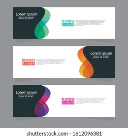 Vector abstract design web banner template. Web Design Elements - Header Design. Abstract geometric web banner template on grey background.Modern banner.