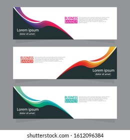 Vector abstract design web banner template. Web Design Elements - Header Design. Abstract geometric web banner template on grey background.Modern banner.