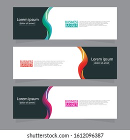 Vector abstract design web banner template. Web Design Elements - Header Design. Abstract geometric web banner template on grey background.Modern banner.