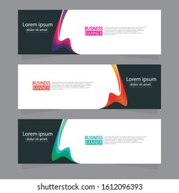 Vector abstract design web banner template. Web Design Elements - Header Design. Abstract geometric web banner template on grey background.Modern banner.