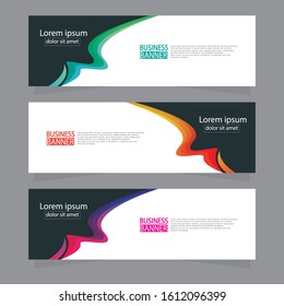 Vector abstract design web banner template. Web Design Elements - Header Design. Abstract geometric web banner template on grey background.Modern banner.