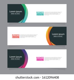 Vector abstract design web banner template. Web Design Elements - Header Design. Abstract geometric web banner template on grey background.Modern banner.