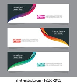 Vector abstract design web banner template. Web Design Elements - Header Design. Abstract geometric web banner template on grey background.Modern banner.