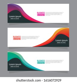 Vector abstract design web banner template. Web Design Elements - Header Design. Abstract geometric web banner template on grey background.Modern banner.