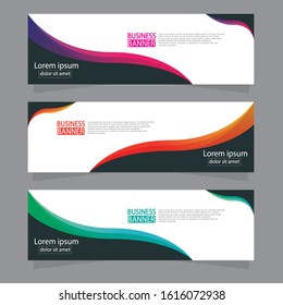 Vector abstract design web banner template. Web Design Elements - Header Design. Abstract geometric web banner template on grey background.Modern banner.