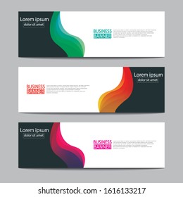 Vector abstract design web banner template. Web Design Elements - Header Design. Abstract geometric web banner template on grey background.Modern banner.
