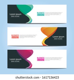 Vector abstract design web banner template. Web Design Elements - Header Design. Abstract geometric web banner template on grey background.Modern banner.