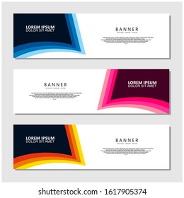 Vector abstract design web banner template. Simple illustration design for web. 