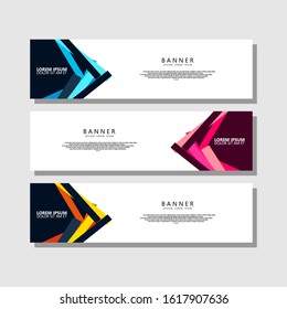 Vector abstract design web banner template. Simple illustration design for web.