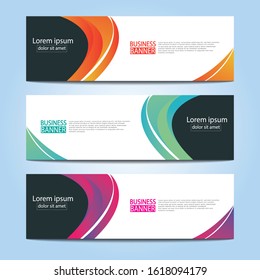 Vector abstract design web banner template. Web Design Elements - Header Design. Abstract geometric web banner template on grey background.Modern banner.