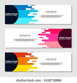 Vector abstract design web banner template. Simple illustration design for web.