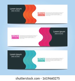 Vector abstract design web banner template. Web Design Elements - Header Design. Abstract geometric web banner template on grey background.Modern banner.
