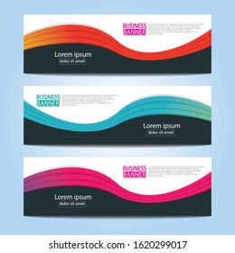 Vector abstract design web banner template. Web Design Elements - Header Design. Abstract geometric web banner template on grey background.Modern banner.