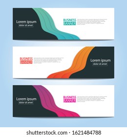 Vector abstract design web banner template. Web Design Elements - Header Design. Abstract geometric web banner template on grey background.Modern banner.