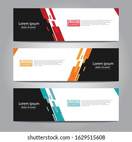 Vector abstract design web banner template. Web Design Elements - Header Design. Abstract geometric web banner template on grey background.Modern banner.