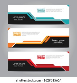 Vector abstract design web banner template. Web Design Elements - Header Design. Abstract geometric web banner template on grey background.Modern banner.