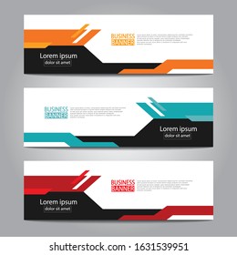 Vector abstract design web banner template. Web Design Elements - Header Design. Abstract geometric web banner template on grey background.Modern banner.