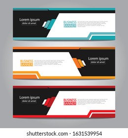 Vector abstract design web banner template. Web Design Elements - Header Design. Abstract geometric web banner template on grey background.Modern banner.