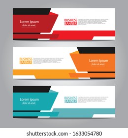 Vector abstract design web banner template. Web Design Elements - Header Design. Abstract geometric web banner template on grey background.Modern banner.