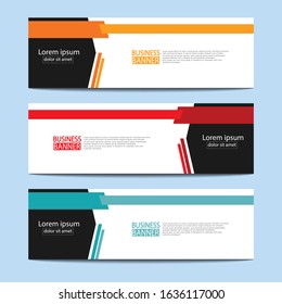 Vector abstract design web banner template. Web Design Elements - Header Design. Abstract geometric web banner template on grey background.Modern banner.