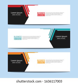 Vector abstract design web banner template. Web Design Elements - Header Design. Abstract geometric web banner template on grey background.Modern banner.