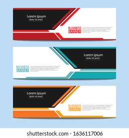 Vector abstract design web banner template. Web Design Elements - Header Design. Abstract geometric web banner template on grey background.Modern banner.