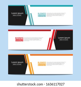 Vector abstract design web banner template. Web Design Elements - Header Design. Abstract geometric web banner template on grey background.Modern banner.