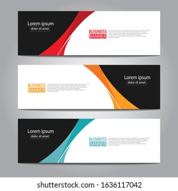 Vector abstract design web banner template. Web Design Elements - Header Design. Abstract geometric web banner template on grey background.Modern banner.