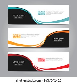 Vector abstract design web banner template. Web Design Elements - Header Design. Abstract geometric web banner template on grey background.Modern banner.