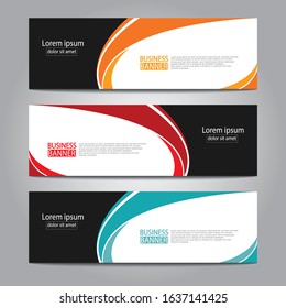 Vector abstract design web banner template. Web Design Elements - Header Design. Abstract geometric web banner template on grey background.Modern banner.