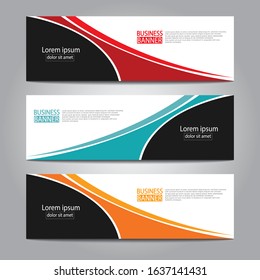Vector abstract design web banner template. Web Design Elements - Header Design. Abstract geometric web banner template on grey background.Modern banner.