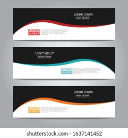 Vector abstract design web banner template. Web Design Elements - Header Design. Abstract geometric web banner template on grey background.Modern banner.