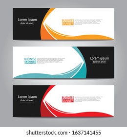 Vector abstract design web banner template. Web Design Elements - Header Design. Abstract geometric web banner template on grey background.Modern banner.