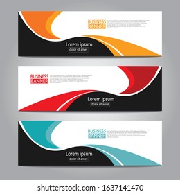 Vector abstract design web banner template. Web Design Elements - Header Design. Abstract geometric web banner template on grey background.Modern banner.